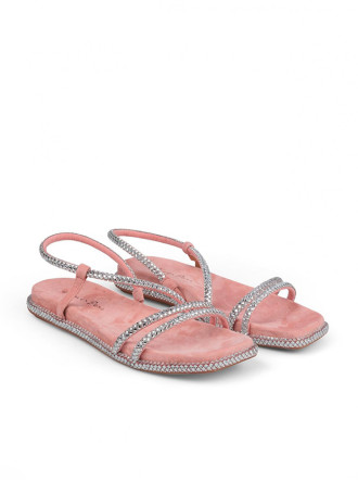 V23400 Flat Sandals - Suede Salmon (Alma en Pena)